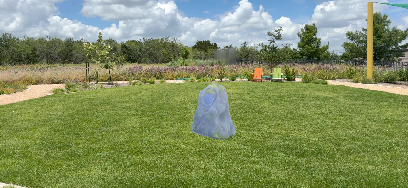 A 3D model anchored in the real world