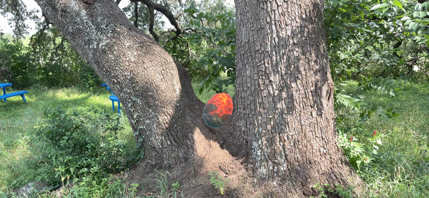 A discovered cache in AR