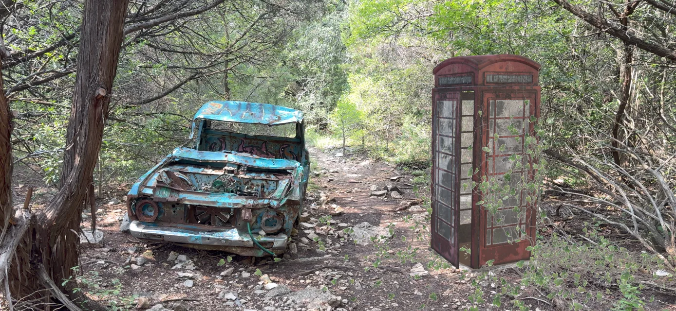 An AR treasure posed at the find spot